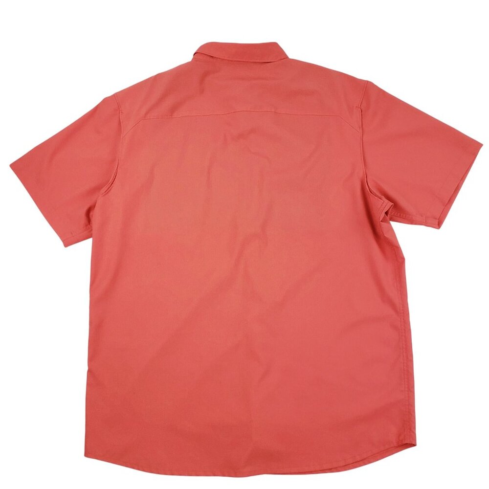 Columbia Men Shirt Size XL Omni Shade Short Sleeve Vented Red Fishing Button Up - Picture 4 of 7